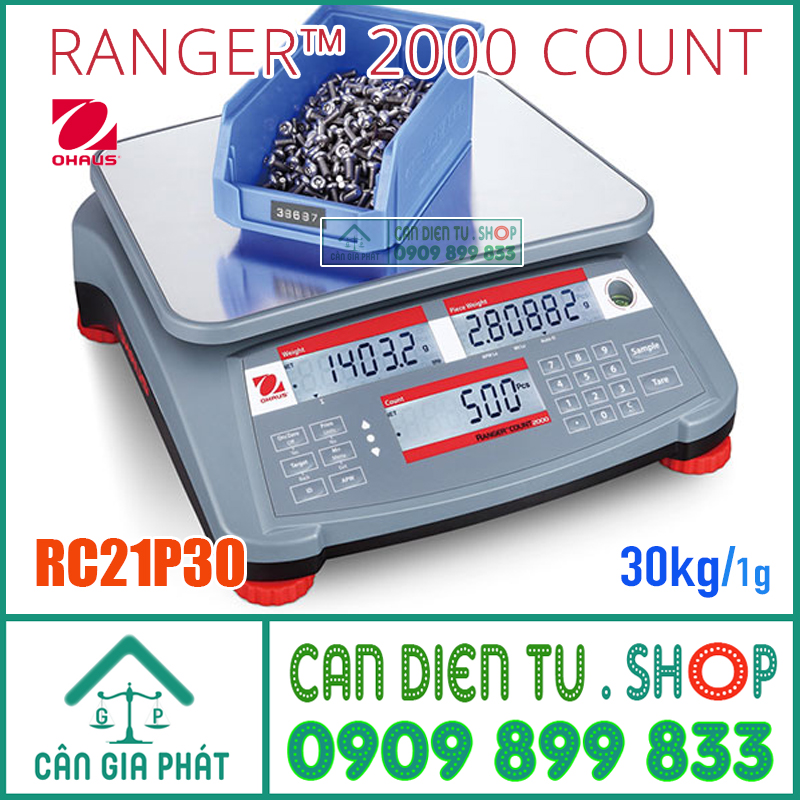 Cân đếm điện tử Ohaus RC21P30 30kg/1g - Ohaus Ranger 2000 Count