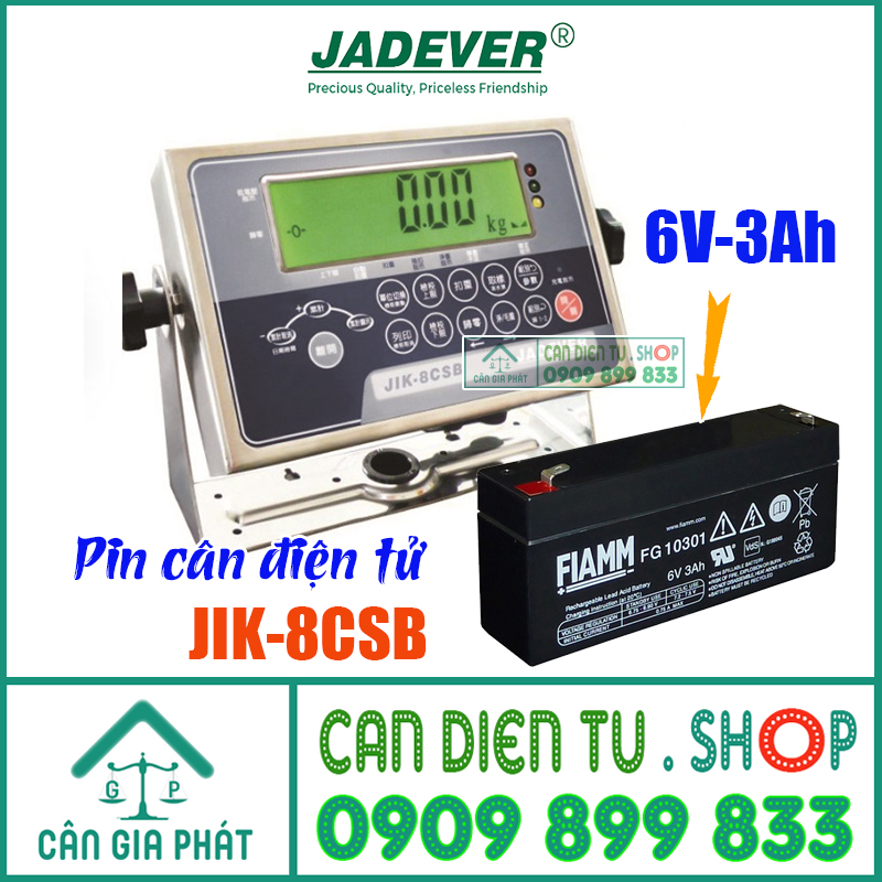 Pin cân điện tử Jadever JIK-8CSB | sửa cân điện tử JIK-8CSB