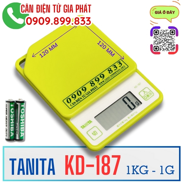Cân điện tử Tanita KD-187 1kg - CÂN ĐIỆN TỬ GIA PHÁT
