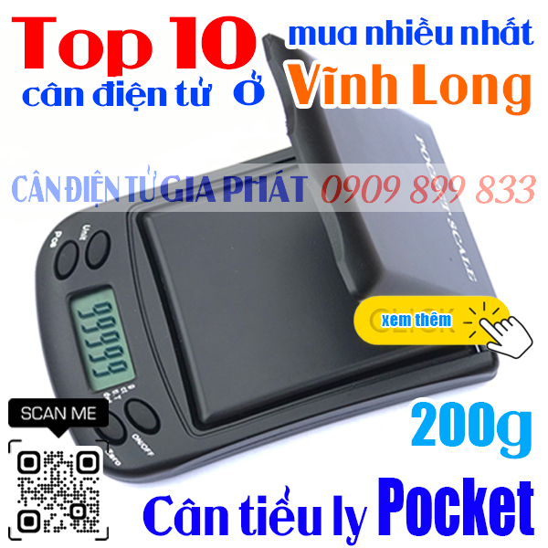 Top 10 cân điện tử ở Vĩnh Long mua nhiều nhất - cân tiểu ly Pocket 200g