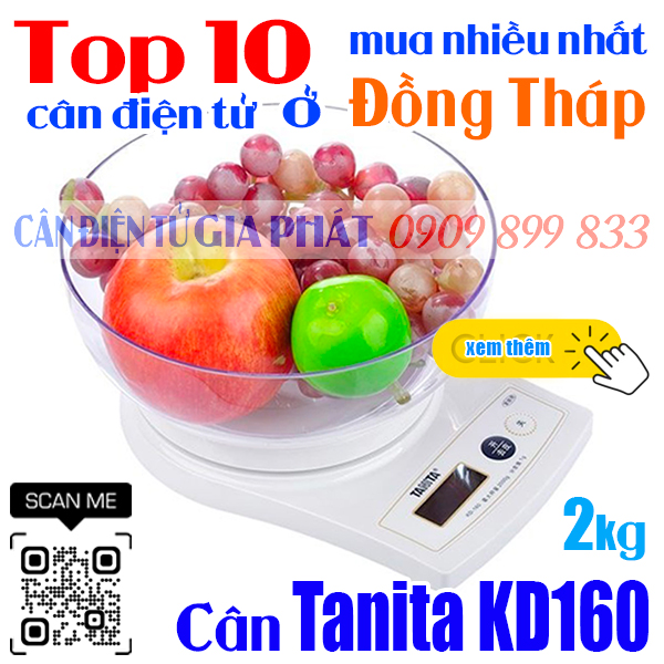 Top 10 cân điện tử ở Đồng Tháp mua nhiều nhất - cân Tanita KD160 2kg