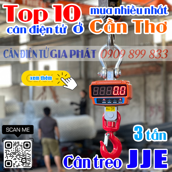 Top 10 cân điện tử ở Cần Thơ mua nhiều nhất - cân treo JJE 3 tấn