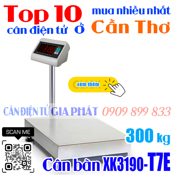 Cân điện tử ở Cần Thơ mua nhiều nhất - cân bàn T7E 300kg