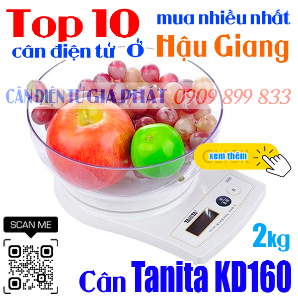 Top 10 cân điện tử ở Hậu Giang mua nhiều nhất - cân Tanita KD160 2kg