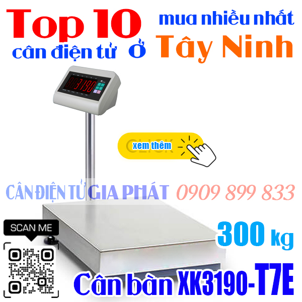 Cân điện tử ở Tây Ninh mua nhiều nhất - cân bàn T7E 300kg