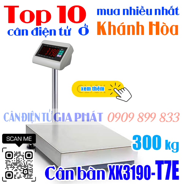 Cân điện tử ở Nha Trang Khánh Hòa mua nhiều nhất - cân bàn T7E 300kg