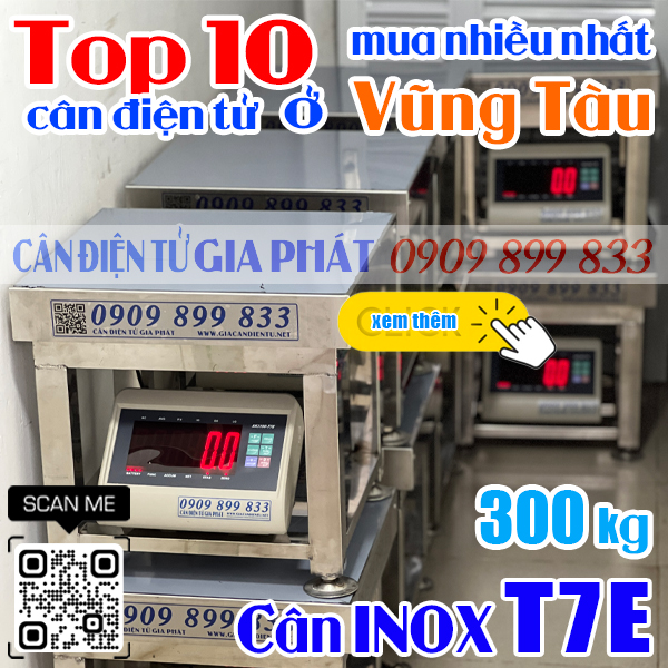 Top 10 cân điện tử ở Vũng Tàu mua nhiều nhất - cân inox XK3190-T7E 300kg 500kg