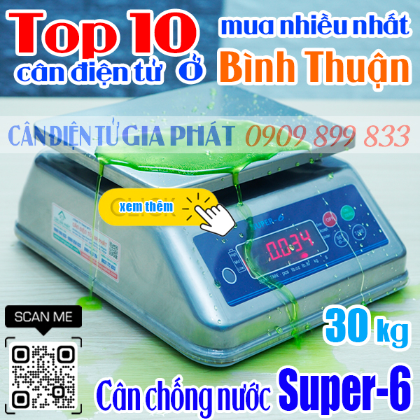 Top 10 cân điện tử ở Bình Thuận mua nhiều nhất - cân inox chống nước Super-6 30kg