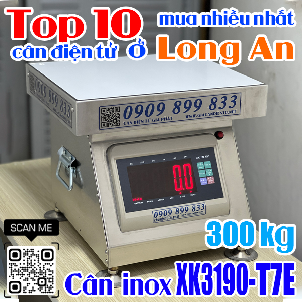 Top 10 cân điện tử ở Long An mua nhiều nhất - cân inox XK3190-T7E 300kg 500kg