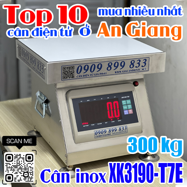 Top 10 cân điện tử ở An Giang mua nhiều nhất - cân inox XK3190-T7E 300kg 500kg