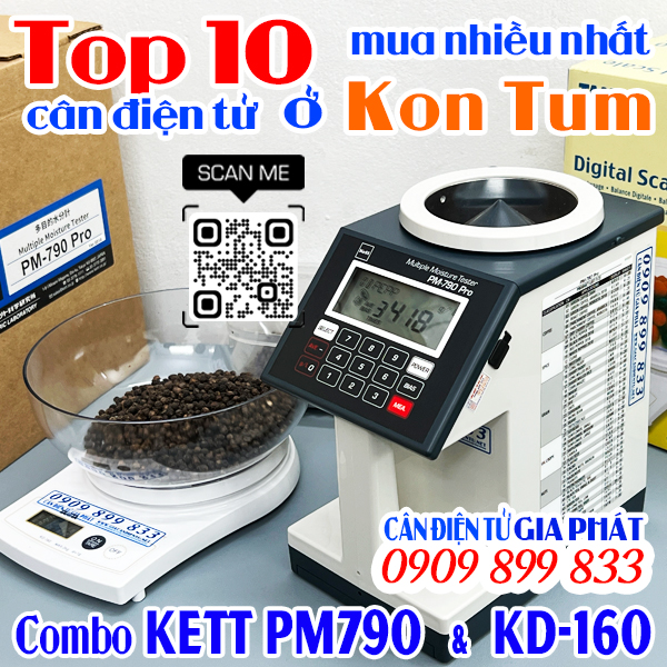 Top 10 cân điện tử ở Kon Tum mua nhiều nhất - máy đo độ ẩm Kett PM790 & cân Tanita KD160 2kg