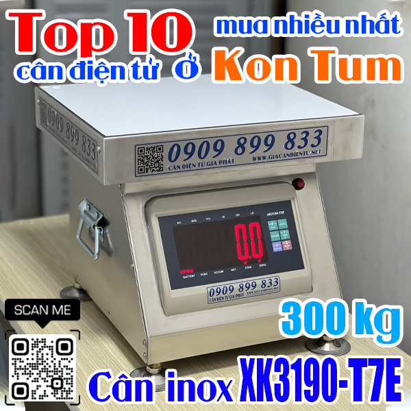 Top 10 cân điện tử ở Kon Tum mua nhiều nhất - cân inox XK3190-T7E 300kg 500kg
