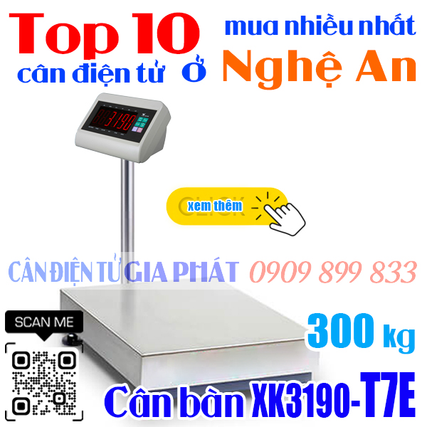 Cân điện tử ở Nghệ An mua nhiều nhất - cân bàn T7E 300kg