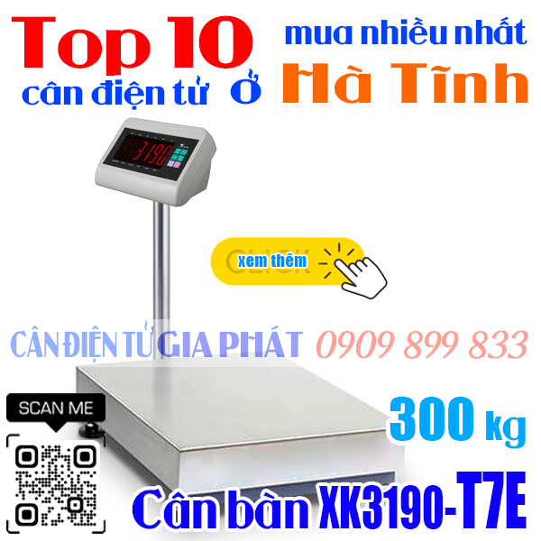 Cân điện tử ở Hà Tĩnh mua nhiều nhất - cân bàn T7E 300kg