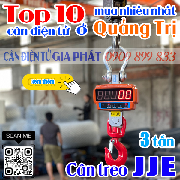 Top 10 cân điện tử ở Quảng Trị mua nhiều nhất - cân treo JJE 3 tấn