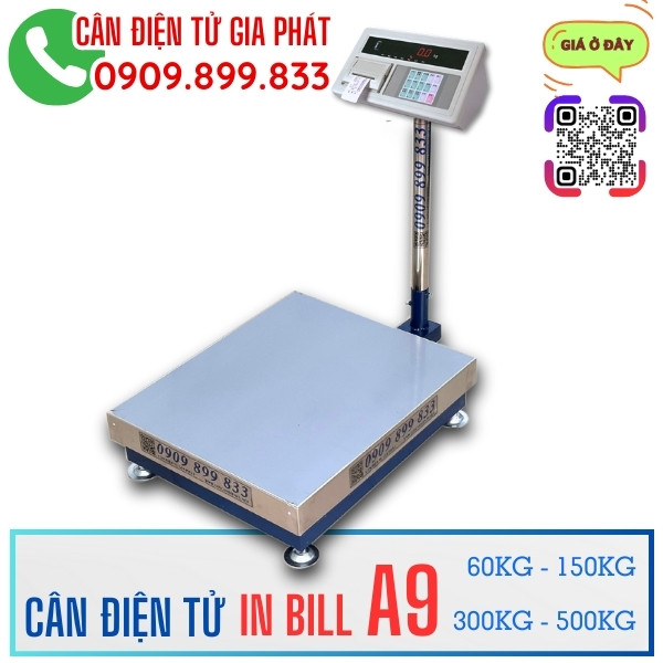 Cân điện tử XK3190-A9 in bill in hóa đơn 30kg 60kg 100kg 150kg 200kg 300kg 500kg