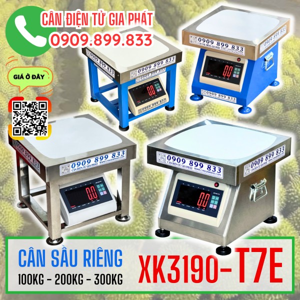 Cân sầu riêng XK3190-T7E 300kg INOX chống nước chống bụi chuẩn IP55