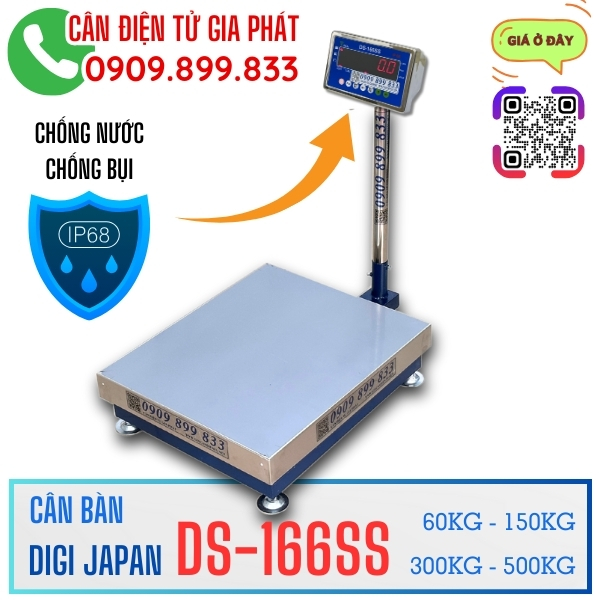 Cân bàn điện tử DS-166SS chống nước chống bụi chuẩn IP68